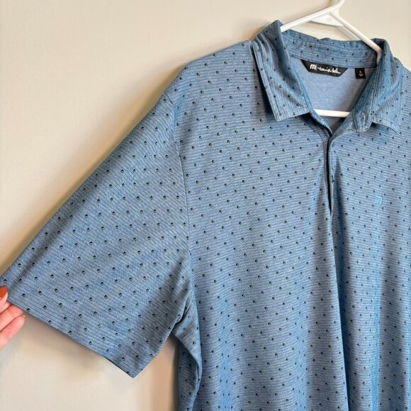 Travis Mathew Size XL Performance Golf Polo Blue Business Casual Classic Fit - Picture 3 of 12